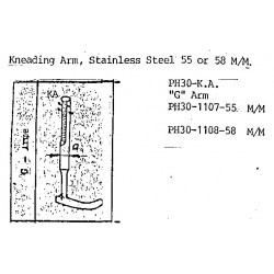 Kneading Arm 'G' Assy SS 55M/M